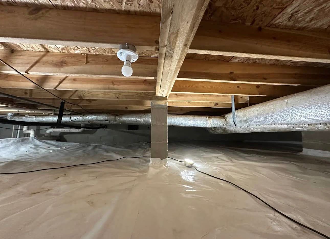 Basement waterproofing project