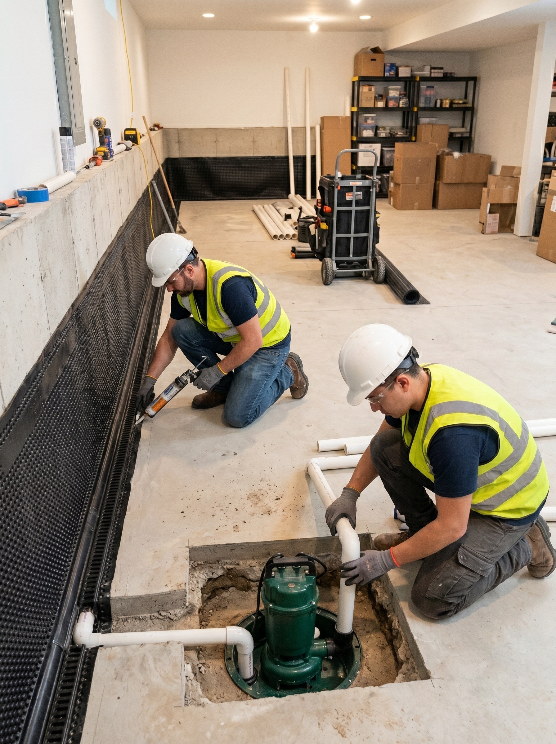Foundation repair basement waterproofing and construction service